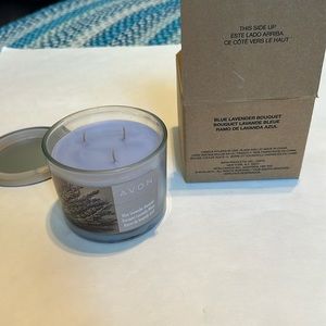 New Avalon Blue lavender Bouquet Candle 3 wick